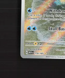 Squirtle 170/165 Scarlet & Violet 151 Full Art Ultra Rare Holo Pokemon Card NM - Image 5
