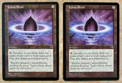 Lot of 2 MTG Lotus Petals - Tempest - Lightly Played Magic: The Gathering cards - Image 1