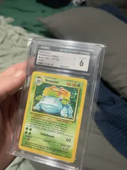 Pokemon TCG Venusaur Holo Rare Card 015/102 Base Set - Image 1