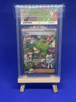 Clive 236/091 Ace 9 Paldean Fates Pokemon Card Graded Special Illustration Rare - Image 1
