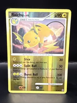 Pokemon TCG Cards Raichu 8/100 Stormfront Reverse Holo Rare - Image 1