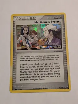 Pokemon Card - Mr. Stone's Project Emerald 79/106 Uncommon MP/LP Holo Stamped - Image 1