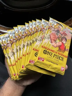 [Lot of 12] Bandai One Piece OP-04 Card Game Kingdom of Intrigue Booster Packs - Image 1