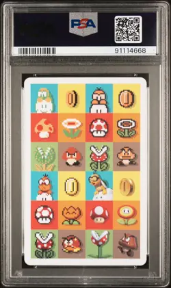 2015 Nintendo Game Stages Super Mario Bros King of Spades Playing Card PSA 10 - Image 2