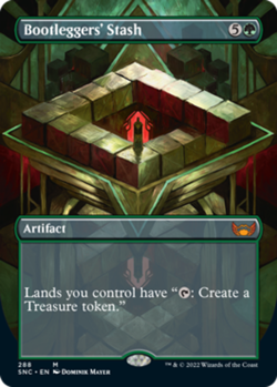 1x Bootleggers' Stash ~ Borderless NM-Mint, English Streets of New Capenna MTG M - Image 1