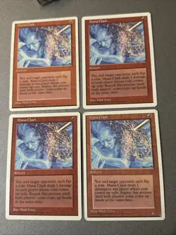 Mana Clash X4 4th/5th Edition Various Condition See Pics Front/back - Image 1