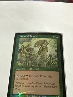 MTG Priest Of Titania Modern Horizons 3 Foil Retro Frame 428 NM Fresh Pull - Image 1