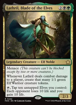 NM Foil Lathril, Blade of the Elves, MTG, Foundations, Magic the Gathering, 242 - Image 1