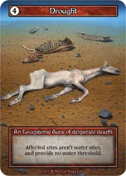 FOIL Sorcery Contested Realm - Drought (Foil) - Beta (B) - Image 1