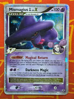 POKEMON TCG MISMAGIUS GL LV X 110/111 HOLO ULTRA RARE HEAVY PLAY RISING RIVALS - Image 1
