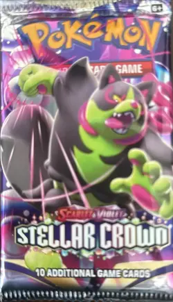 16 Packs Pokemon Scarlet and Violet 15 Stellar Crown (10 Cards) 1 Fabula Zombie - Image 4