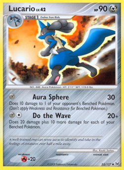 Lucario (53/127) Platinum: Base Set​ - Lightly Played Reverse Holofoil Pokemon T - Image 1