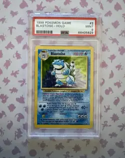 1999 POKEMON BASE SET UNLIMITED #2 BLASTOISE-HOLO PSA 9 - Image 1
