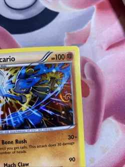 Pokemon Lucario Black Star Promo XY140 HD Swirl 🌀 - Image 2
