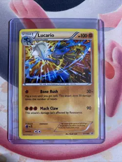 Pokemon Lucario Black Star Promo XY140 HD Swirl 🌀 - Image 5