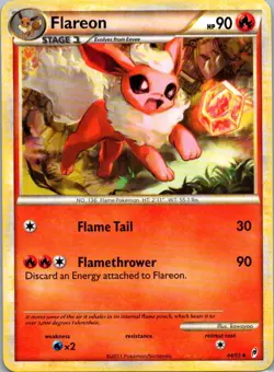 Pokemon TCG Flareon 44/95 Call of Legends LP - Image 1