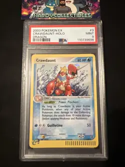 PSA 9 Pokemon EX Dragon Holo Rare Crawdaunt 3/97 MINT Condition!! - Image 1