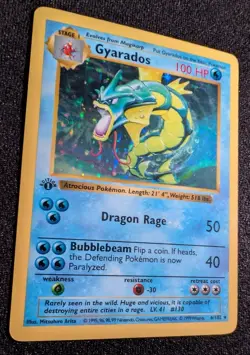 1999 Pokemon Gyarados Base Set 1st Edition Holo Rare 006/102 LP SHIPS FAST - Image 2