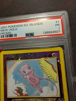 PSA 1 PR 2001 Pokemon Southern Islands Mew Promo 1/18 Reverse Holo Foil WOTC - Image 3
