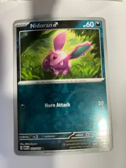 Nidoran 032/165 Scarlet & Violet 151 Pokemon Reverse Holo Foil Rare - Image 1