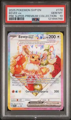 2025 POKEMON SVP PROMO SUPER-PREMIUM COLLECTION #174 EEVEE EX PSA 10 - Image 1