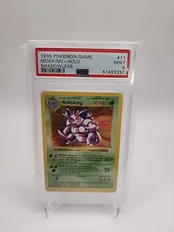 PSA 9 Pokemon TCG Rare SHADOWLESS Nidoking Holo 11/102 Base Set 1999 WOTC Mint - Image 1