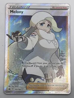 Pokemon TCG Melony Chilling Reign 195/198 Holo Full Art - Image 1
