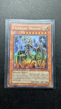 YUGIOH Ultra Rare Felgrand Dragon SDRL-EN001 1st Edition LP - Image 1
