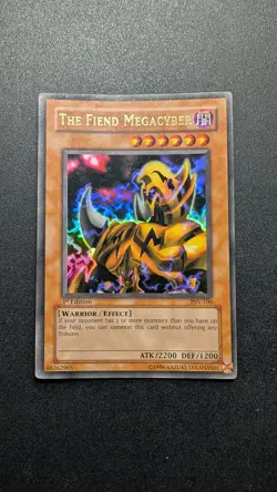 Yu-Gi-Oh Pharaoh's Servant the Fiend Megacyber PSV-100 Ultra Rare 1st Edition MP - Image 1