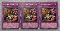 Reckless Greed RP02-EN071 (x3) Retro Pack 2 Unlimited Edition NM - Image 1