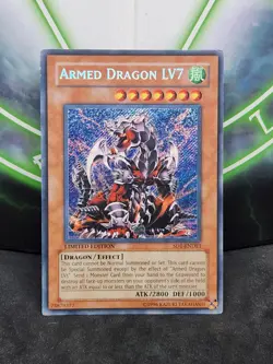 Yugioh Armed Dragon LV7 SD1-ENDE1 Secret Rare Limited Edition MP - Image 1