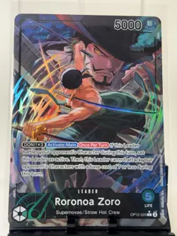 One Piece TCG Roronoa Zoro OP12-020 Leader Alt Art Legacy of the Master English - Image 1