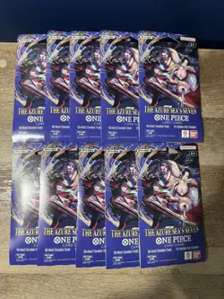 One Piece OP14 The Azure Sea’s Seven Sleeved Booster Pack Lot Of 10 - Image 2