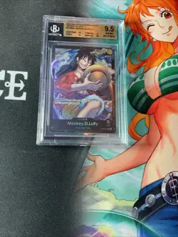 2023 Monkey D. Luffy One Piece TCG Leader ST08-001 BGS 9.5 Beckett - Image 1
