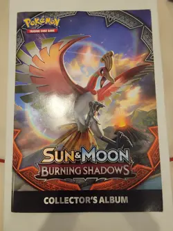 Pokemon Sun & Moon Burning Shadows Collectors Album + Holo Trading Card - Image 1