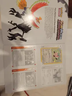 Pokemon Sun & Moon Burning Shadows Collectors Album + Holo Trading Card - Image 2