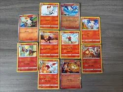 Scorbunny Raboot Cinderace Pokemon Card Collection Lot Of 10 With Holos/ Reverse - Image 2