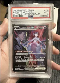 Pokemon Card Graded PSA 9 Team Rocket’s Mewtwo EX! - Image 1