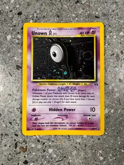 Pokemon TCG Cards Unown A 14/75 Neo Discovery Holo Rare - Image 1