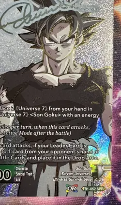 Dragon Ball Super Card Son Goku, Hope of Universe 7 TB1-052 SPR Near Mint - Image 5