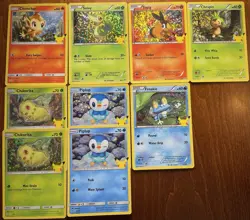 2021 Pokemon McDonald’s 9 Card Holo Lot 25th Anniversary Snivy Tepig Chespin NM - Image 2