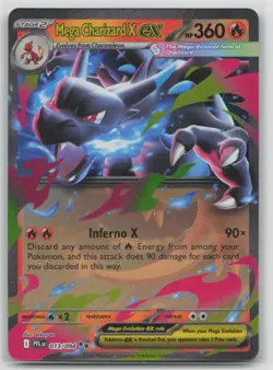 Pokemon Card Mega Charizard X ex - Double Rare ME02: Phantasmal Flames 013/094 - Image 1