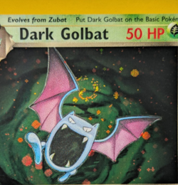 Pokemon 1st Edition Dark Golbat 7/82 Team Rocket TCG Rare Holo Card SWIRL !! - Image 2