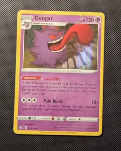 Pokemon Gengar Holo Rare Card Chilling Reign 57/198 Pokemon TCG - Image 1