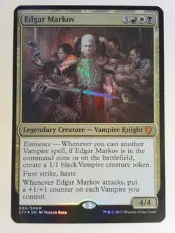 Edgar Markov (Jumbo / Oversized) MTG NM Commander 2017 Magic The Gathering Promo - Image 1