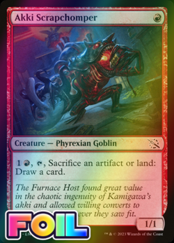 x1 Akki Scrapchomper MOM MTG 0130 FOIL COMMON M/NM 1x - Image 1