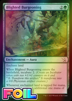 x1 Blighted Burgeoning MOM MTG 0177 FOIL COMMON M/NM 1x - Image 1