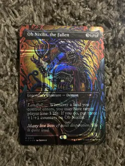 NM - Ob Nixilis the Fallen Halo Foil 0042 MTG Secret Lair Encyclopedia of Magic - Image 1