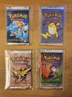 Pokemon Base 1 & 2 Team Rocket Fossil Gym Booster Bundle Vintage Sealed WOTC - Image 1