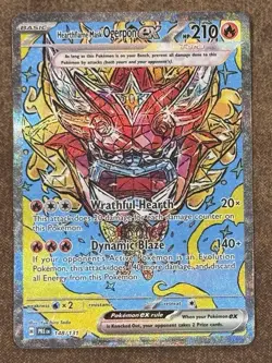 2025 Pokemon SV Prismatic Evolutions Hearthflame Mask Ogerpon ex #148/131 - Image 1